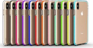 Hurtel Spring Case pokrowiec żelowe etui z kolorową ramką do iPhone XS Max czarny 5