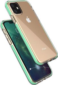 Hurtel Spring Case pokrowiec żelowe etui z kolorową ramką do iPhone 11 ciemnoróżowy 2