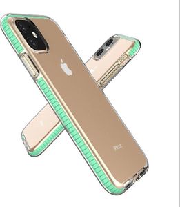 Hurtel Spring Case pokrowiec żelowe etui z kolorową ramką do iPhone 11 ciemnoróżowy 3
