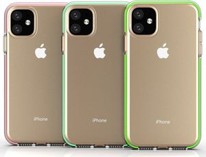 Hurtel Spring Case pokrowiec żelowe etui z kolorową ramką do iPhone 11 ciemnoróżowy 4