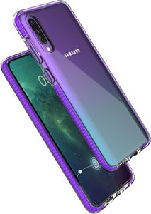 Hurtel Spring Case pokrowiec żelowe etui z kolorową ramką do Samsung Galaxy A50 jasnoniebieski 2