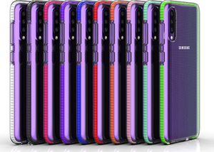 Hurtel Spring Case pokrowiec żelowe etui z kolorową ramką do Samsung Galaxy A50 jasnoniebieski 4