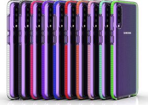 Hurtel Spring Case pokrowiec żelowe etui z kolorową ramką do Samsung Galaxy A50 ciemnoniebieski 4