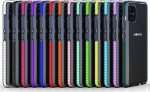 Hurtel Spring Case pokrowiec żelowe etui z kolorową ramką do Samsung Galaxy A51 ciemnoróżowy 2