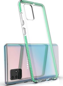 Hurtel Spring Case pokrowiec żelowe etui z kolorową ramką do Samsung Galaxy A71 czarny 2