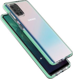 Hurtel Spring Case pokrowiec żelowe etui z kolorową ramką do Samsung Galaxy A71 czarny 3