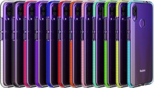 Hurtel Spring Case pokrowiec żelowe etui z kolorową ramką do Xiaomi Redmi Note 7 jasnoniebieski 5