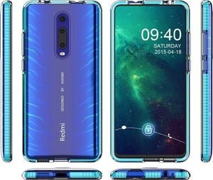 Hurtel Spring Case pokrowiec żelowe etui z kolorową ramką do Xiaomi Mi 9T / Xiaomi Mi 9T Pro jasnoniebieski 4