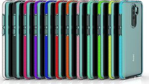 Hurtel Spring Case pokrowiec żelowe etui z kolorową ramką do Xiaomi Redmi Note 8 Pro ciemnoniebieski 5
