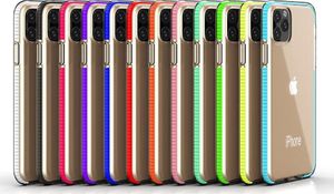 Hurtel Spring Case pokrowiec żelowe etui z kolorową ramką do iPhone 11 Pro Max żółty 5