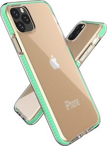 Hurtel Spring Case pokrowiec żelowe etui z kolorową ramką do iPhone 11 Pro Max miętowy 2