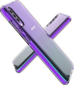 Hurtel Spring Case pokrowiec żelowe etui z kolorową ramką do Samsung Galaxy A70 jasnoniebieski 3