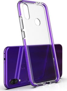 Hurtel Spring Case pokrowiec żelowe etui z kolorową ramką do Huawei P Smart 2019 jasnoróżowy 3