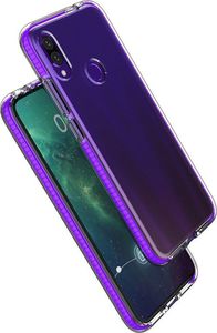 Hurtel Spring Case pokrowiec żelowe etui z kolorową ramką do Huawei P Smart 2019 ciemnoniebieski 2