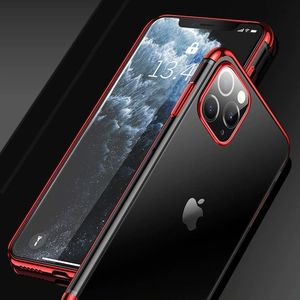 Hurtel Clear Color case żelowy pokrowiec etui z metaliczną ramką iPhone 11 niebieski 4