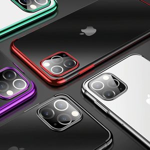 Hurtel Clear Color case żelowy pokrowiec etui z metaliczną ramką iPhone 11 niebieski 5