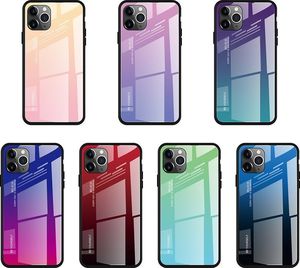 Hurtel Gradient Glass etui pokrowiec nakładka ze szkła hartowanego iPhone 11 różowy 5