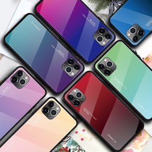 Hurtel Gradient Glass etui pokrowiec nakładka ze szkła hartowanego iPhone 11 różowy 9