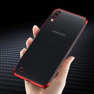 Hurtel Clear Color case żelowy pokrowiec etui z metaliczną ramką Samsung Galaxy A10 niebieski 5