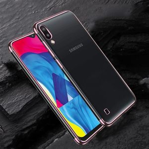 Hurtel Clear Color case żelowy pokrowiec etui z metaliczną ramką Samsung Galaxy A10 niebieski 8