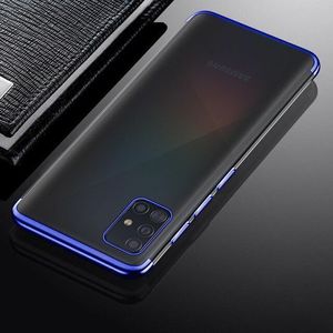 Hurtel Clear Color case żelowy pokrowiec etui z metaliczną ramką Samsung Galaxy A51 niebieski 2
