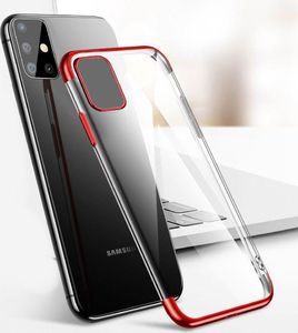 Hurtel Clear Color case żelowy pokrowiec etui z metaliczną ramką Samsung Galaxy A51 czerwony 14