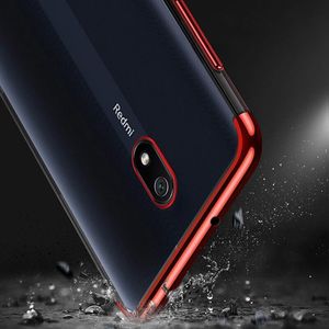 Hurtel Clear Color case żelowy pokrowiec etui z metaliczną ramką Xiaomi Redmi 8A czarny 4