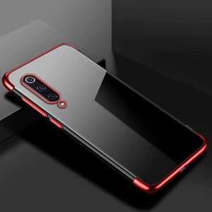 Hurtel Clear Color case żelowy pokrowiec etui z metaliczną ramką Xiaomi Mi 9 Lite / Xiaomi Mi CC9 czerwony 2
