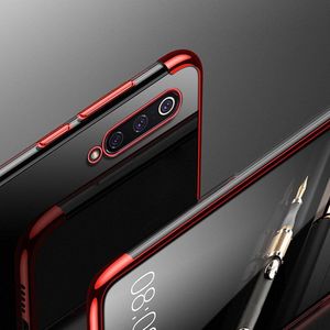 Hurtel Clear Color case żelowy pokrowiec etui z metaliczną ramką Xiaomi Mi 9 Lite / Xiaomi Mi CC9 czerwony 4