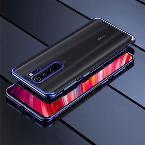 Hurtel Clear Color case żelowy pokrowiec etui z metaliczną ramką Xiaomi Redmi Note 8 Pro niebieski 12