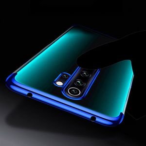 Hurtel Clear Color case żelowy pokrowiec etui z metaliczną ramką Xiaomi Redmi Note 8 Pro niebieski 18
