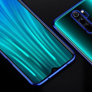 Hurtel Clear Color case żelowy pokrowiec etui z metaliczną ramką Xiaomi Redmi Note 8 Pro niebieski 20