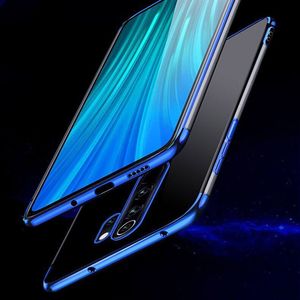 Hurtel Clear Color case żelowy pokrowiec etui z metaliczną ramką Xiaomi Redmi Note 8 Pro niebieski 3