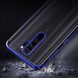 Hurtel Clear Color case żelowy pokrowiec etui z metaliczną ramką Xiaomi Redmi Note 8 Pro niebieski 8