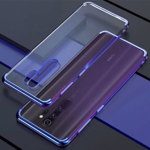 Hurtel Clear Color case żelowy pokrowiec etui z metaliczną ramką Xiaomi Redmi Note 8 Pro niebieski 10