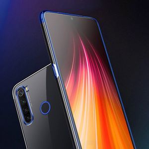 Hurtel Clear Color case żelowy pokrowiec etui z metaliczną ramką Xiaomi Redmi Note 8T niebieski 4