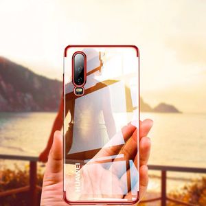 Hurtel Clear Color case żelowy pokrowiec etui z metaliczną ramką Huawei P Smart Pro / Huawei Y9s czerwony 15
