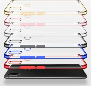 Hurtel Clear Color case żelowy pokrowiec etui z metaliczną ramką Huawei P Smart Pro / Huawei Y9s czerwony 17