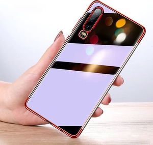 Hurtel Clear Color case żelowy pokrowiec etui z metaliczną ramką Huawei P Smart Pro / Huawei Y9s czerwony 6