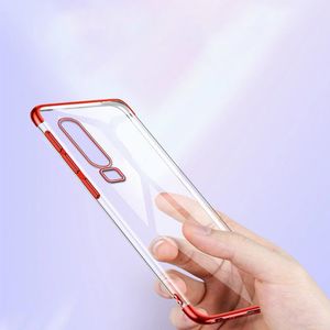 Hurtel Clear Color case żelowy pokrowiec etui z metaliczną ramką Huawei P Smart Pro / Huawei Y9s czerwony 9