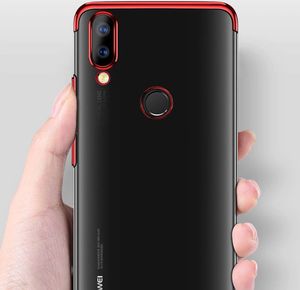 Hurtel Clear Color case żelowy pokrowiec etui z metaliczną ramką Huawei P Smart 2019 czarny 14