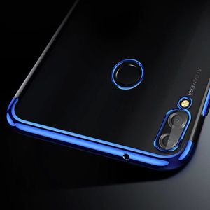 Hurtel Clear Color case żelowy pokrowiec etui z metaliczną ramką Huawei P Smart 2019 niebieski 20