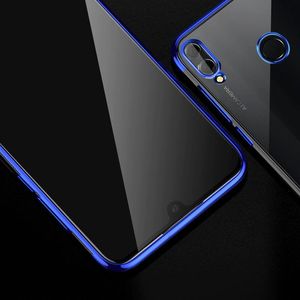 Hurtel Clear Color case żelowy pokrowiec etui z metaliczną ramką Huawei P Smart 2019 niebieski 23