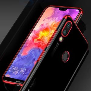 Hurtel Clear Color case żelowy pokrowiec etui z metaliczną ramką Huawei P Smart 2019 niebieski 4
