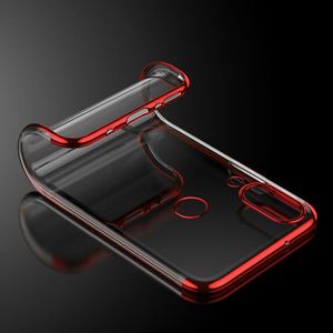 Hurtel Clear Color case żelowy pokrowiec etui z metaliczną ramką Huawei P Smart 2019 czerwony 11