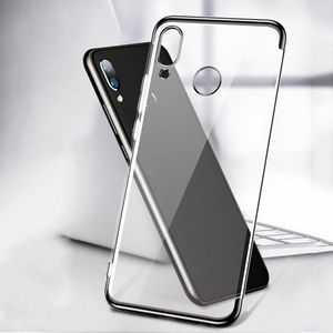 Hurtel Clear Color case żelowy pokrowiec etui z metaliczną ramką Huawei P Smart 2019 czerwony 16