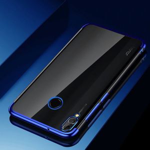 Hurtel Clear Color case żelowy pokrowiec etui z metaliczną ramką Huawei P Smart 2019 czerwony 22