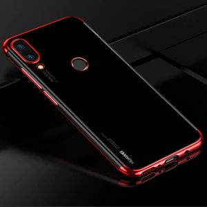 Hurtel Clear Color case żelowy pokrowiec etui z metaliczną ramką Huawei P Smart 2019 czerwony 8