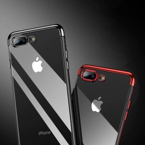 Hurtel Clear Color case żelowy pokrowiec etui z metaliczną ramką iPhone 8 Plus / iPhone 7 Plus czarny 10