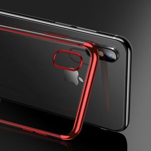 Hurtel Clear Color case żelowy pokrowiec etui z metaliczną ramką iPhone XS / iPhone X czarny 4